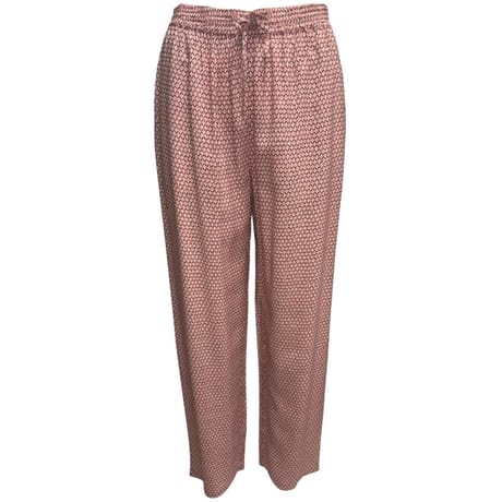 Pantalon fluide ROSE PALE AOP T46