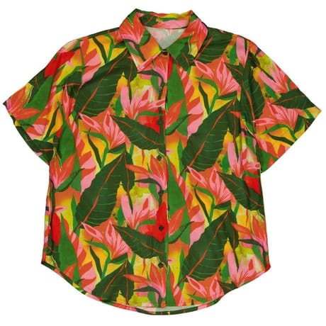 Chemise manches courtes GREEN LEAF AOP T48