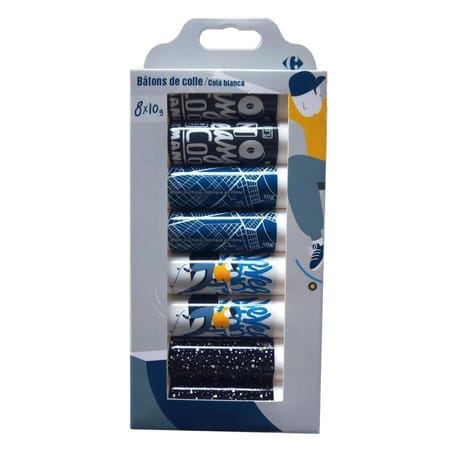 Carrefour bâtons de colle fantaisie 8x10g