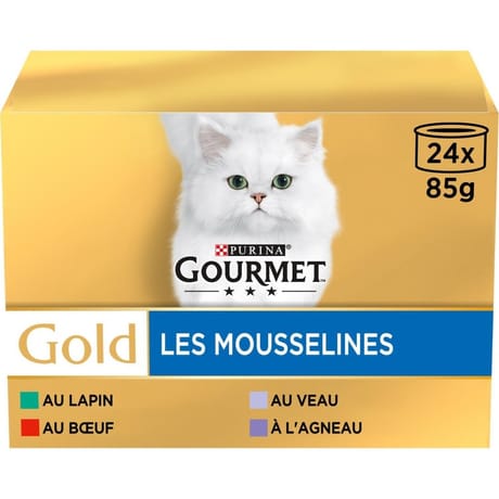 Gourmet gold boîtes pour chat adulte les mousselines - 24 x 85 g