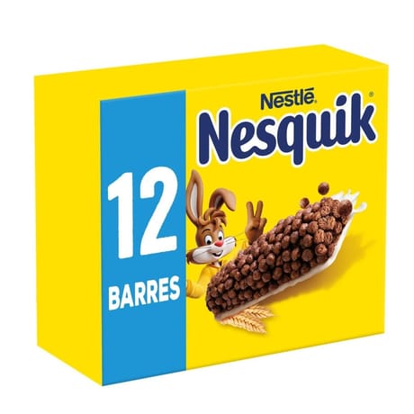 Nesquik 12 barres céréales et lait grand format 300g