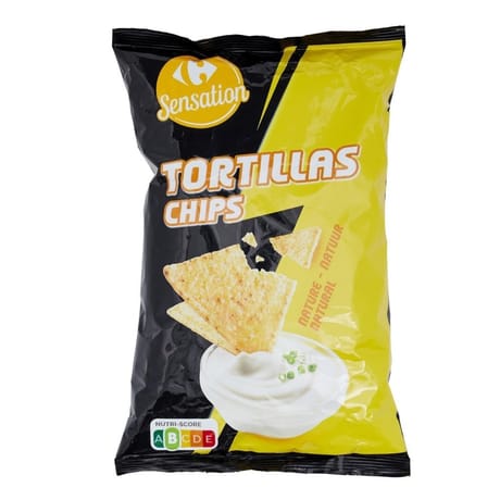 Carrefour sensation chips tortillas nature 150g