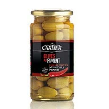 Olives vertes entières pimentées 190g
