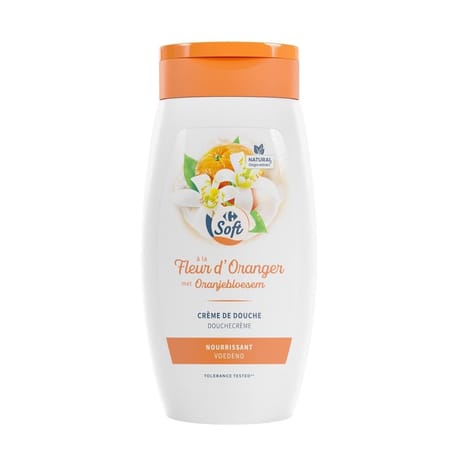 Carrefour soft gel douche fleur d'oranger 250ml