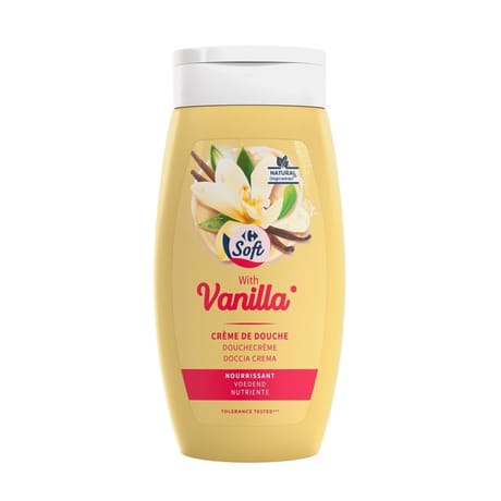 Carrefour soft gel douche nourrissant vanille 250ml