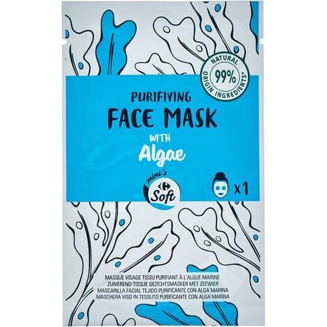Carrefour soft masque tissu visage purifiant