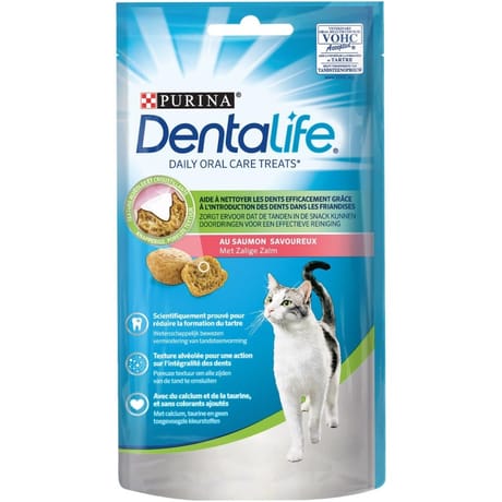 Dentalife friandise pour chat adulte au saumon 40g