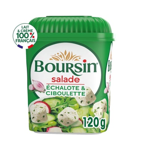 Boursin salade et apéritif échalote ciboulette 120g