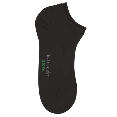 2 paires de mini socquettes coton bio femme BLEUFORET DR8 NOIR/ NOIR 37/41
