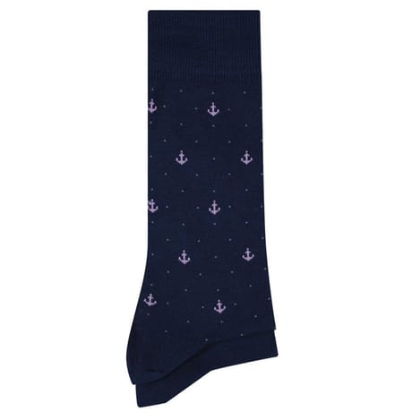 2 paires de mi chaussettes fil d écosse ancres homme BLEUFORET NS8 ENCRE/ENCRE T43/46