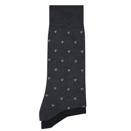 2 paires de mi chaussettes fil d écosse flèches homme BLEUFORET BE6 ANTHRACITE/NOIR T43/46