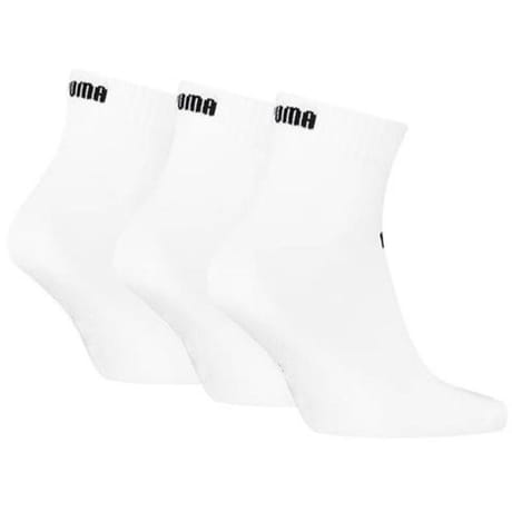 3 paires de socquettes jersey unies quarter femme PUMA 002 BLANC T39\42