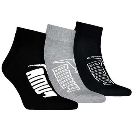 3 paires de socquettes quarter graphic homme PUMA 001 NOIR/GRIS T39\42