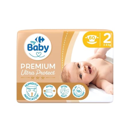 Carrefour baby couches taille 2 3-6 kg  x60