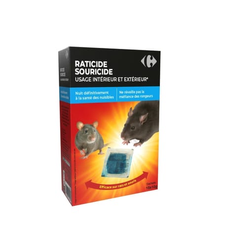 Anti rats/souris en pâtes fraîches Carrefour 15*10g = 150g