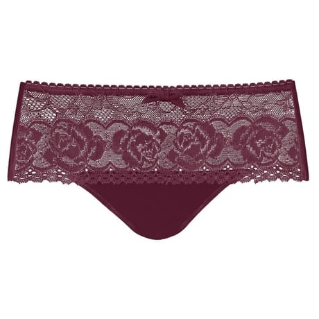 Culotte midi ligne Flower élégance recyclé Playtex 0FS CERISE NOIRE T46