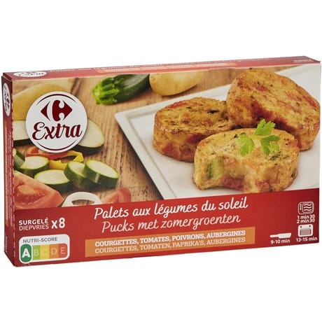 Carrefour extra palets aux légumes du soleil 300g