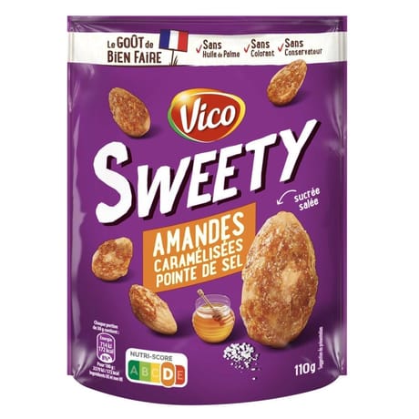 Vico sweety amandes caramélisées pointe de sel 110g