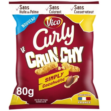 Curly le crunchy cacahuète 80g