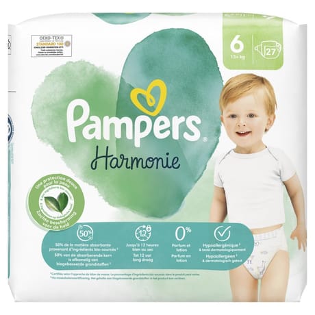 Pampers harmonie couches taille 6 +13kg+ X 27