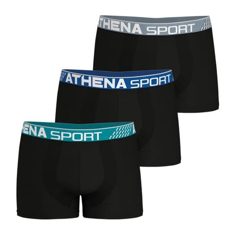 Lot de 3 boxers Fresh homme Athena 2500 NOIR X 3 T5