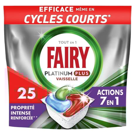 Fairy platinum plus vaisselle brise fraîche x25 capsules