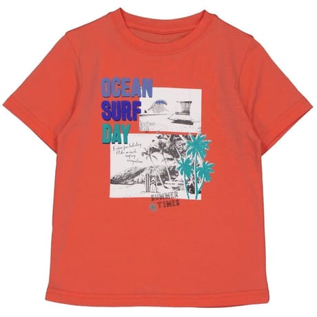 Tee shirt manches courtes garçon ORANGE 10 ANS