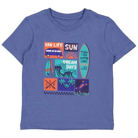 Tee shirt manches courtes garçon BLEU OCEAN 12 ANS