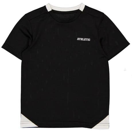 Tee shirt manches courtes sport NOIR 12 ANS