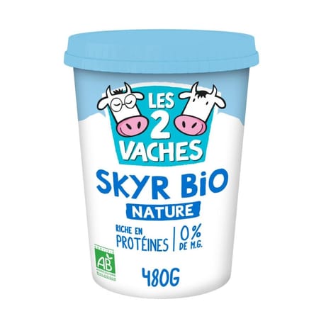 Les 2 Vaches skyr bio nature 480g