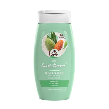 Carrefour soft crème de douche lait d'amande 250ml