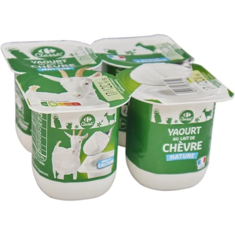 Carrefour classic yaourt au lait de chèvre nature 4x115g