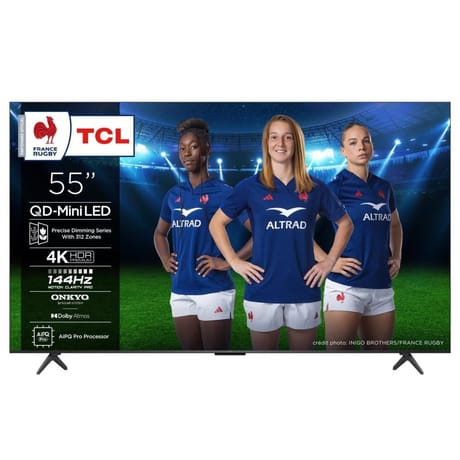 Tcl téléviseur smart tv qd mini led 4k uhd 140cm 55" 55C61K