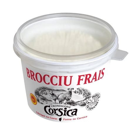 Corsica brocciu aop 500g lait brebis pasteurisé