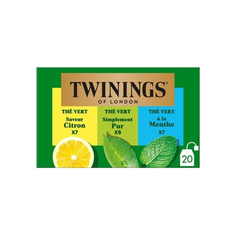 Twinings thé vert collection de thés vert 20 sachets