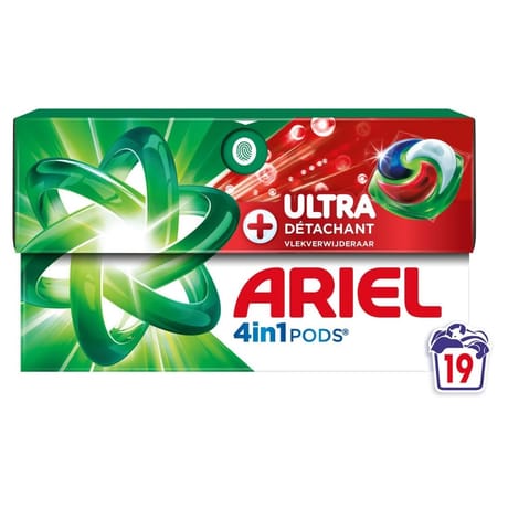 Ariel all-in-1 pods detergent ultra detachant 19d