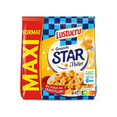 Lustucru sélection gnocchi à poêler star 500g