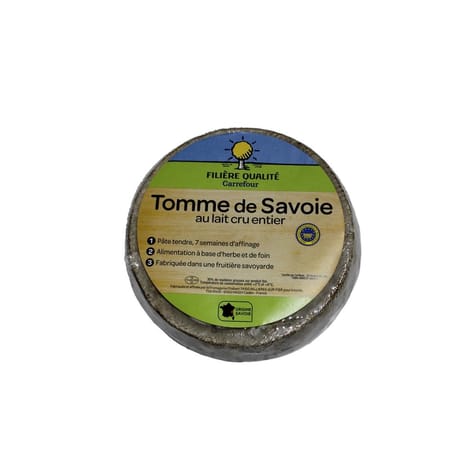 Tomme de savoie IGP  au lait cru Filière qualité Carrefour