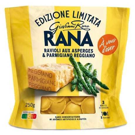 Rana pâtes fraiches ravioli aux asperges et parmigiano reggiano 250g