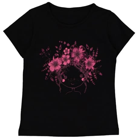 Tee-shirt fille BLACK 4 ANS