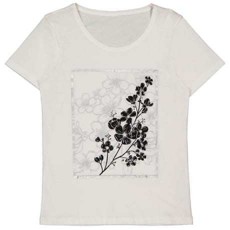 Tee shirt femme manches courtes BLANC T38\40