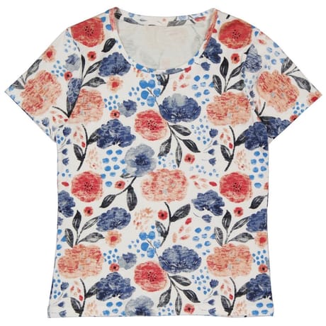 Tee shirt femme manches courtes WHITE AOP T50\52