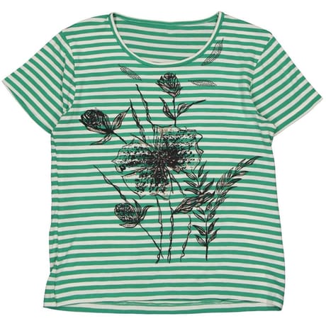 Tee shirt femme manches courtes ECRU/CHLOROPHYLE T50\52
