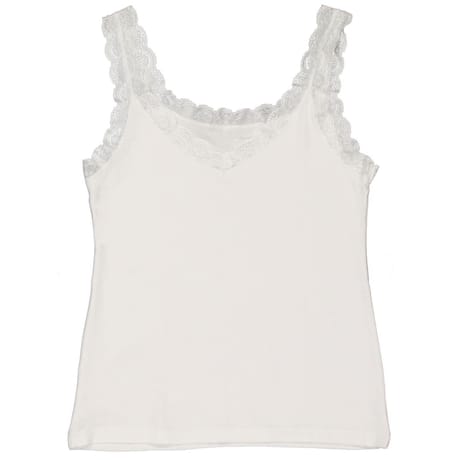 Débardeur femme bretelles dentelle BLANC T50\52