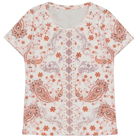Tee shirt femme manches courtes WHITE AOP T50\52
