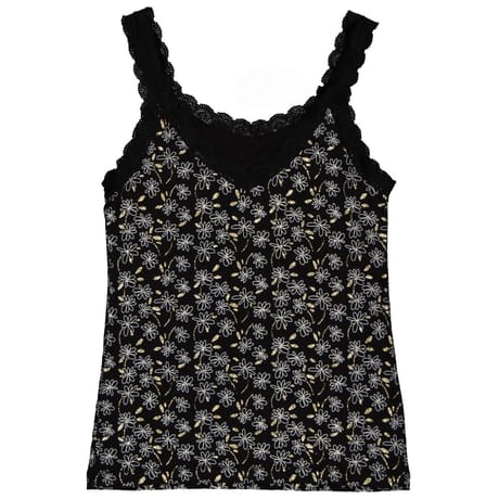 Débardeur femme bretelles dentelle BLACK FLOWER GOLD T38\40