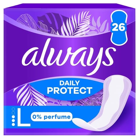 Always dailies protect protege-slips long 0% de parfum x26