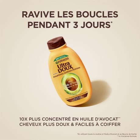Garnier ultra doux shampoing nutrition intense avocat karité 300 ml