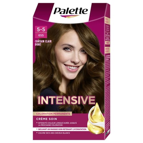 Schwarzkopf palette coloration crème soin 655 châtain doré