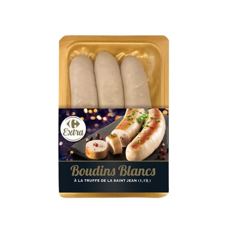 Carrefour extra festif 3 boudins blancs à la truffe 375g